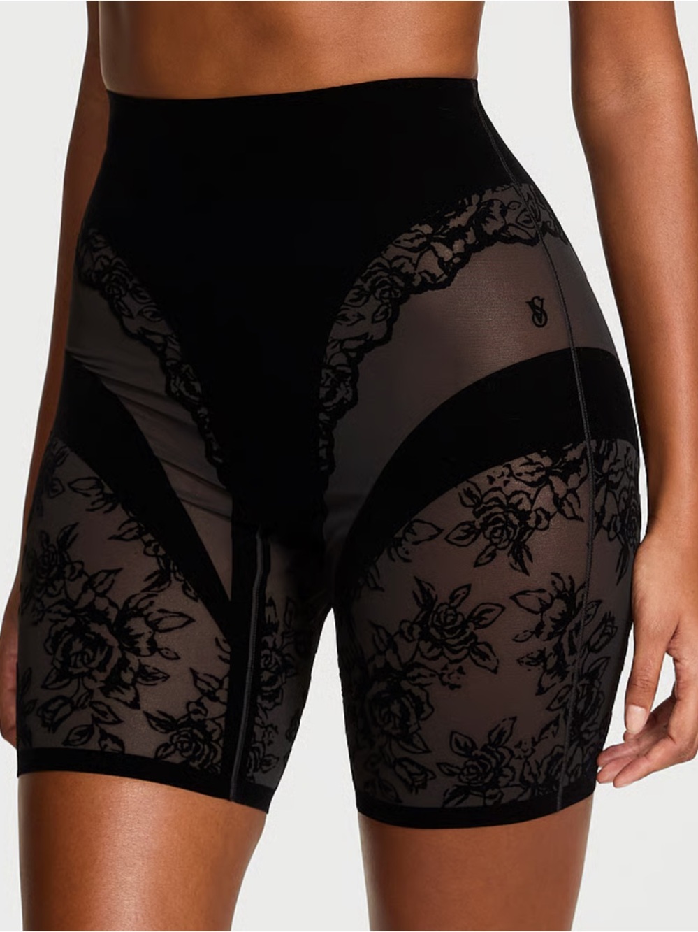 NEW! Victorias Secret sheer reveal rose lace waist high shapewear